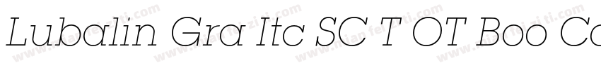 Lubalin Gra Itc SC T OT Boo Con Reg字体转换